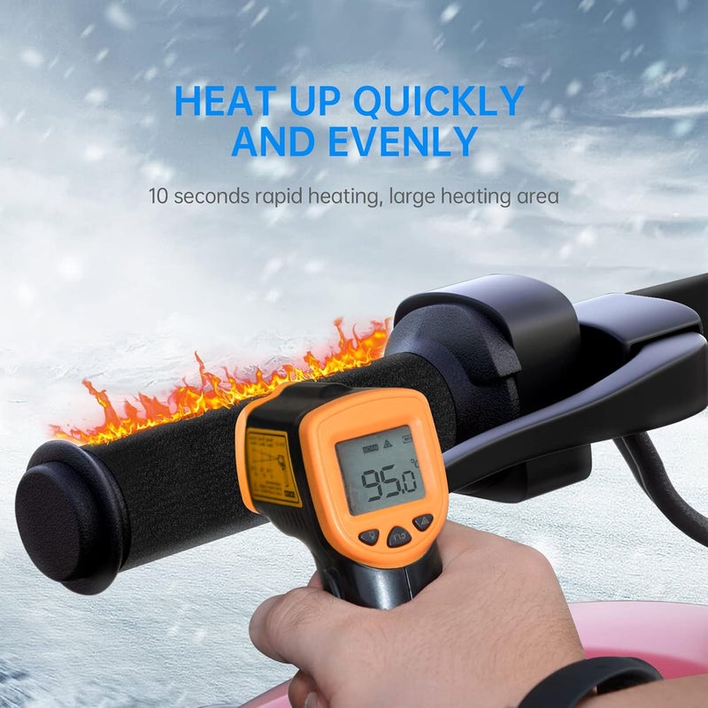 OXWIND Heated Motorcycle Grips, USB 6-Level Adjustable Handlebar Heater, IP67 Waterproof ATV Heated Grips Covers for 22mm Motorcycle/ATV 4 Wheeler Handlebars Accessories - Image 2